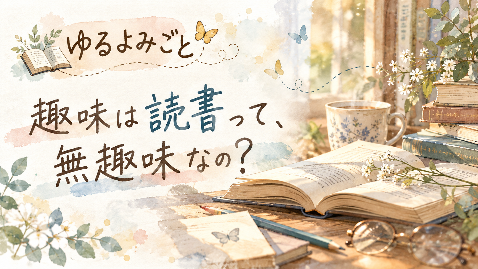 「ゆるよみごと｜趣味は読書って、無趣味なの？」の記事アイキャッチ